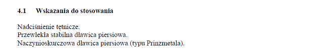 Wskazania wg ChPL