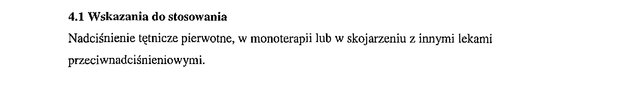 Wskazania wg ChPL