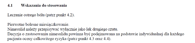 Wskazania wg ChPL