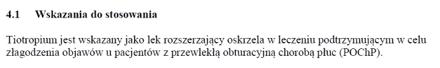 Wskazania wg ChPL